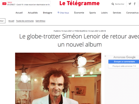 An article in  » Le Télégramme  » Brittany France about the new album  » Exceptionnellement « .